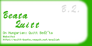 beata quitt business card
